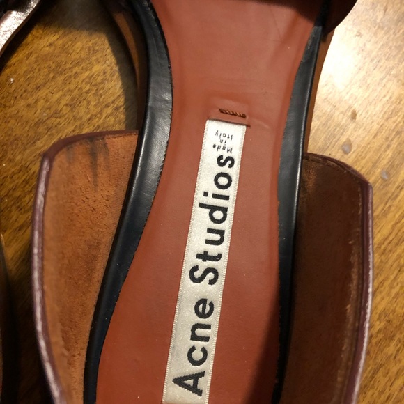 ACNE STUDIOS Leather D'Orsay Flats Size 39 EUC - Picture 5 of 16